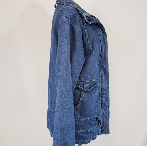 Vintage Silver Unicorn denim coat size 16 - Picture 3 of 9